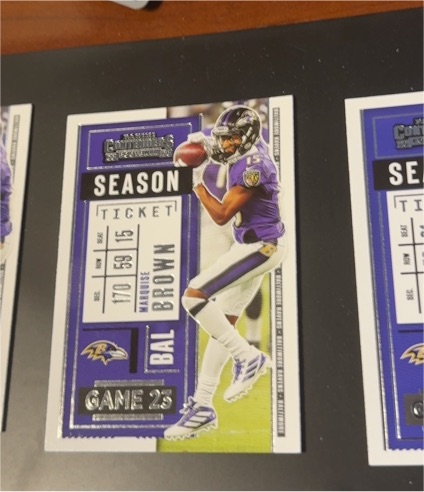 2020 Panini Contenders #95 Marquise Brown Baltimore Ravens — front