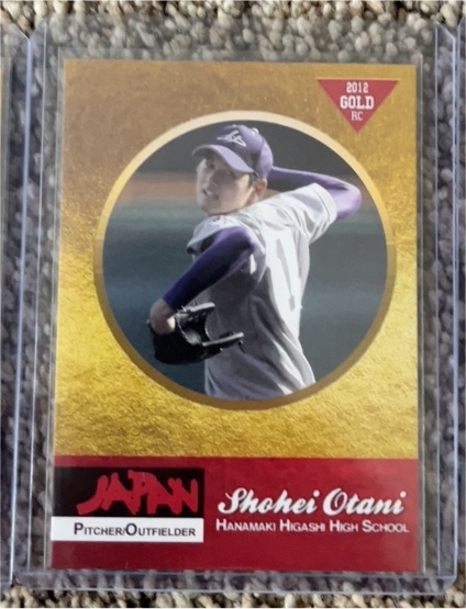 2012 Rookie Phenom Gold RC Shohei Ohtani Hanamaki Higashi High School — front