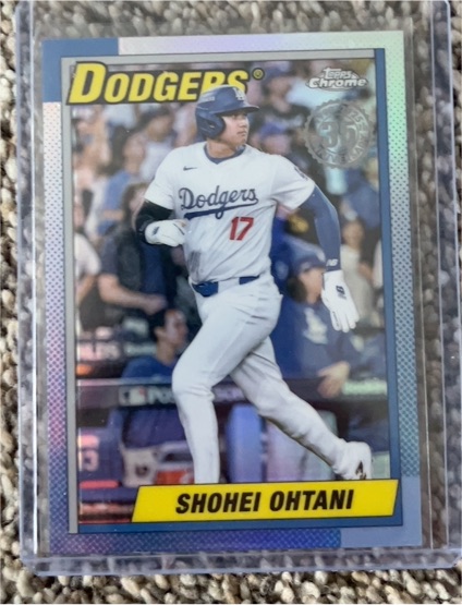 2025 Topps Chrome 1990 Topps Baseball #90CB-7 Shohei Ohtani — front