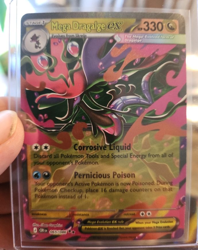 2014 Pokémon Mega Dragalge ex 065/086 Chaos Rising — front