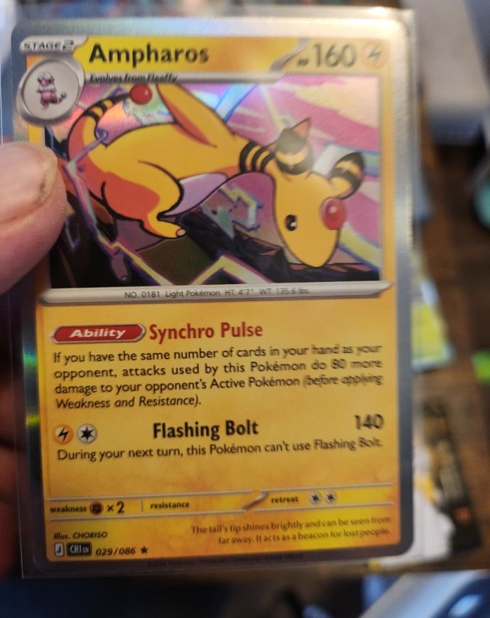 2022 Pokémon Chaos Rising #029 Ampharos — front