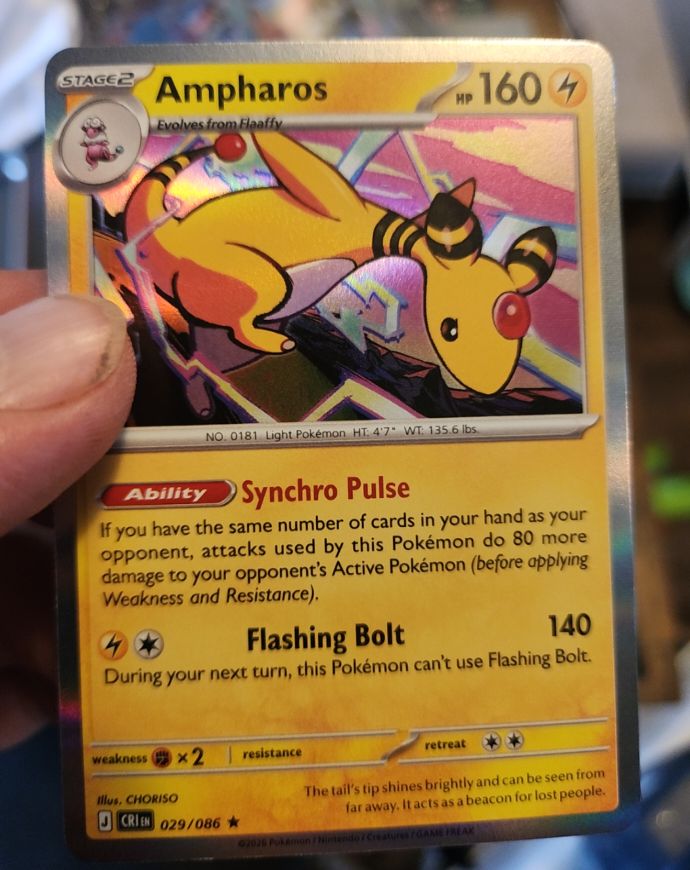 2026 Pokémon Chaos Rising #029 Ampharos — front