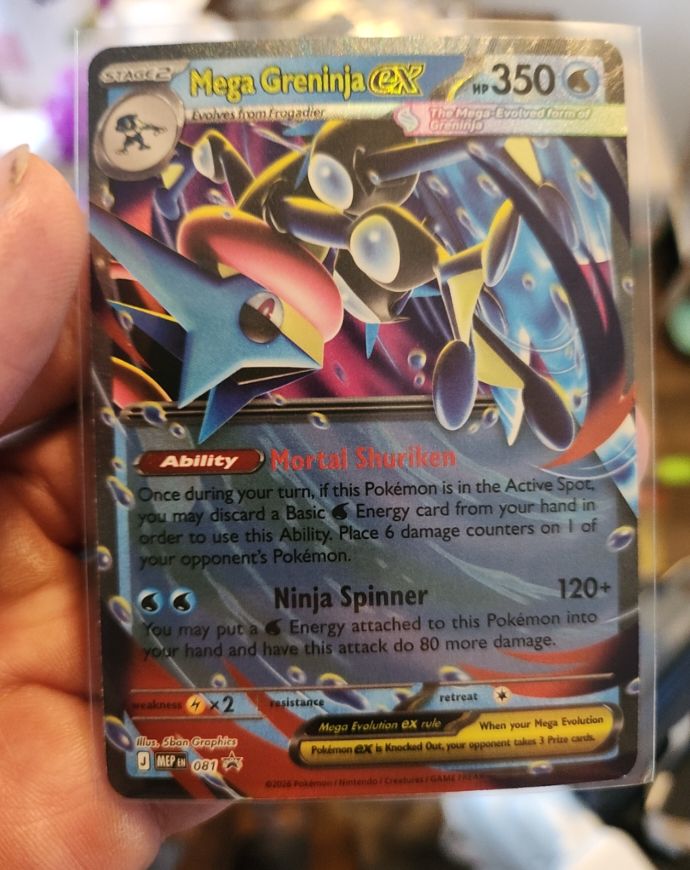 Mega Greninja EX 081 Black Star Promo — front