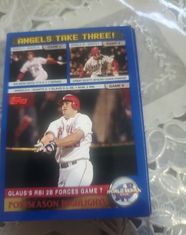 2003 Topps #720 Angels Take Three! Anaheim Angels — front