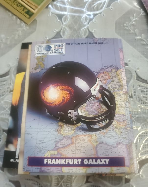 1991 Pro Set WLAF #3 Frankfurt Galaxy Helmet — front