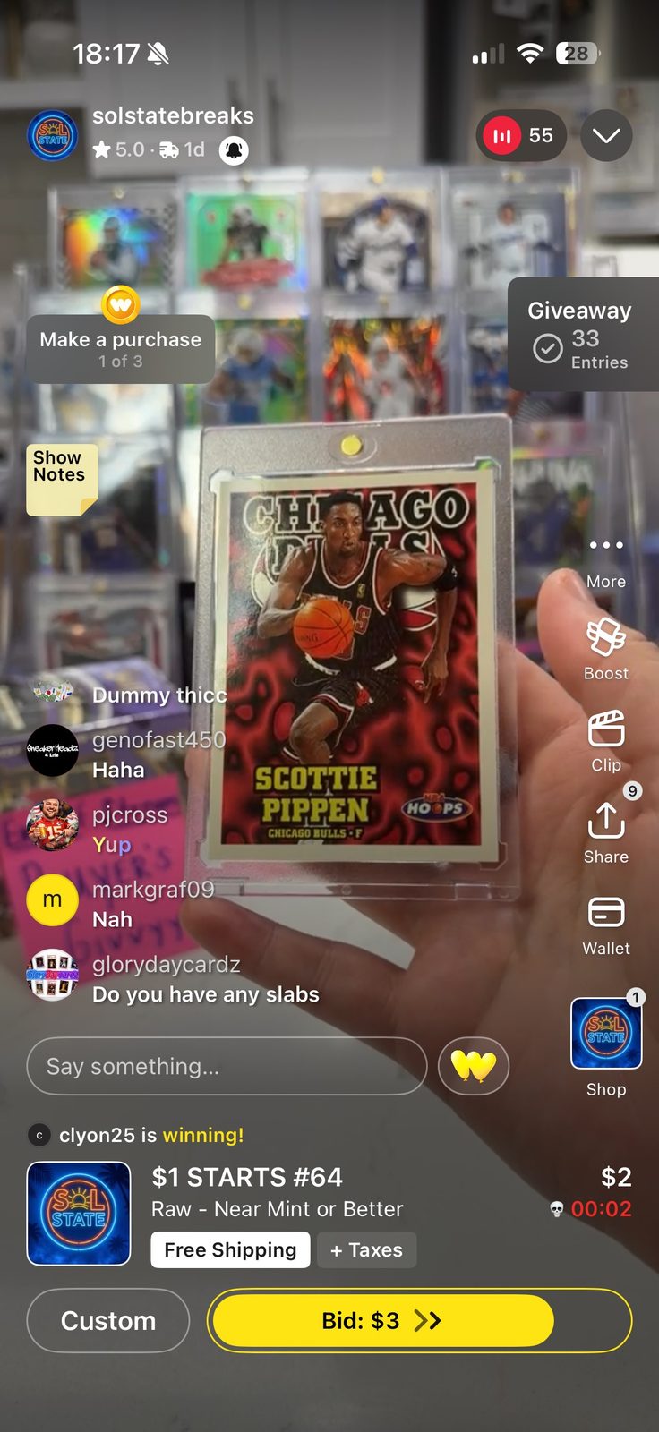 1993 Hoops #5 Scottie Pippen — front