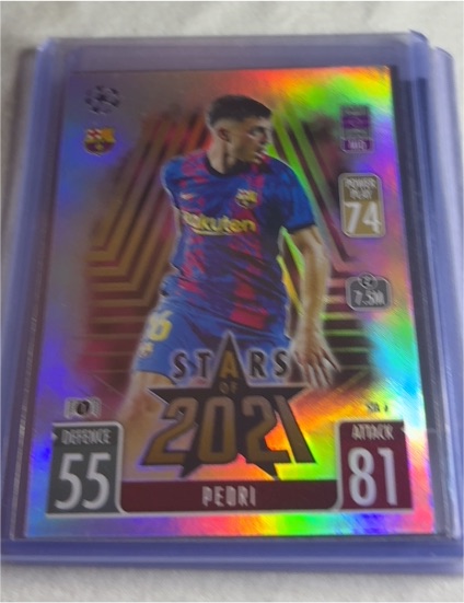 2021-22 Topps Match Attax UCL Extra Stars of 2021 #STA6 Pedri — front