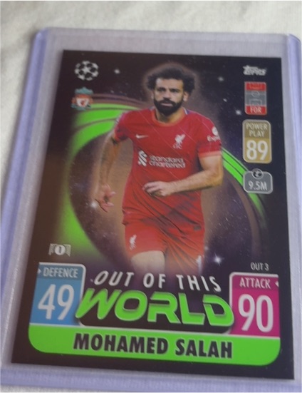 2021-22 Topps Match Attax UCL Extra #OUT 3 Mohamed Salah — front