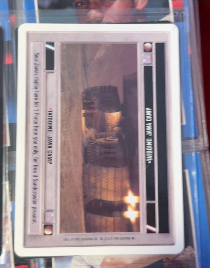 1995 Decipher Star Wars CCG Premiere "Tatooine: Jawa Camp" — front
