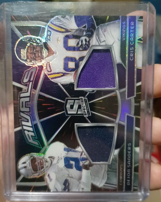 2024 Panini Spectra Rivals #RVL-DSCC Deion Sanders Cris Carter — front