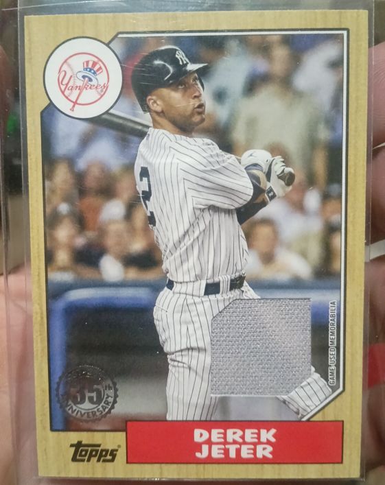 2022 Topps Series 1 1987 Topps Baseball Relics #87R-DJ Derek Jeter — front