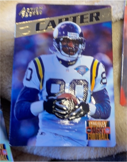 1995 Action Packed Monday Night Football #12 Cris Carter — front