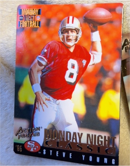 1995 Action Packed Monday Night Football #100 Steve Young — front