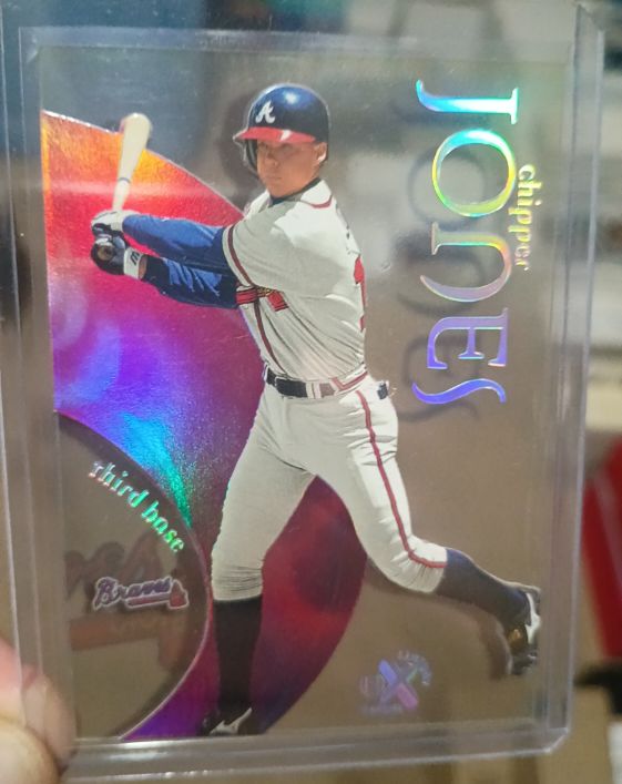 2001 Fleer E-X #10 Chipper Jones — front