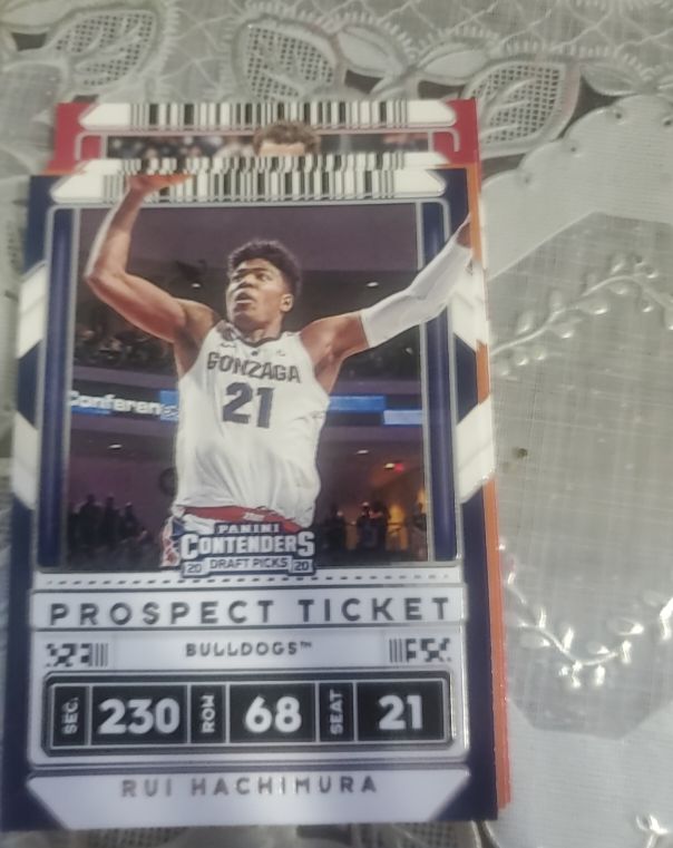 2020 Panini Contenders Draft Picks #33 Rui Hachimura Gonzaga Prospect Ticket — front