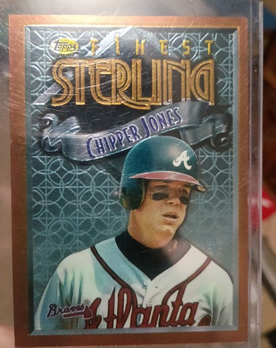 1996 Topps Finest Sterling #16 Chipper Jones — front