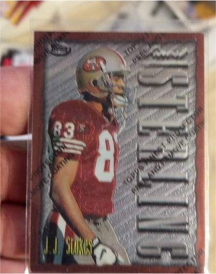 1996 Topps Finest Football #105 J.J. Stokes — front