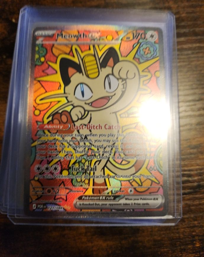 2024 The Pokémon Company Meowth ex 121/088 Paldea Evolved Ultra Rare Full Art Holo — front
