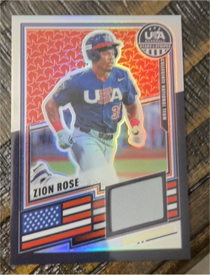 2026 Panini Stars & Stripes Prizm #USA-ZR Zion Rose — front