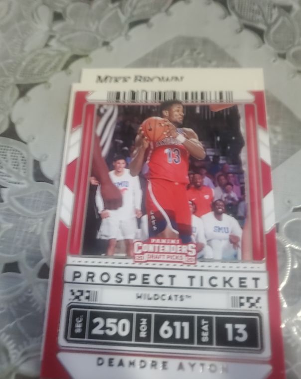 2020-21 Panini Contenders Draft Picks #21 DeAndre Ayton Prospect Ticket — front