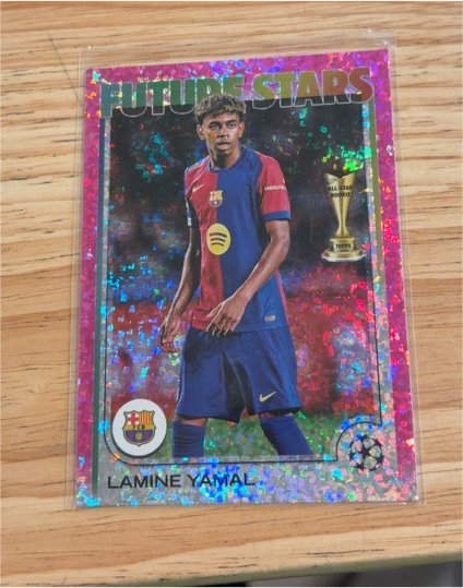 2024-25 Topps Chrome UEFA #27 Lamine Yamal Future Stars — front