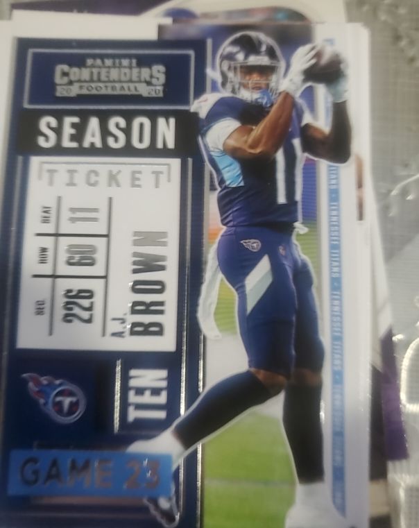 2020 Panini Contenders Season Ticket #10 A.J. Brown — front
