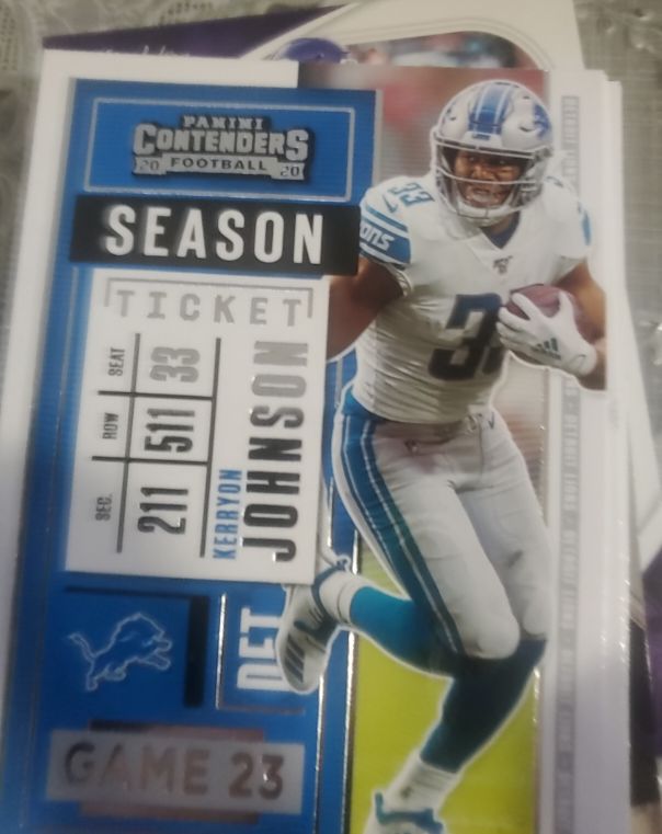 2020 Panini Contenders #68 Kerryon Johnson Detroit Lions — front