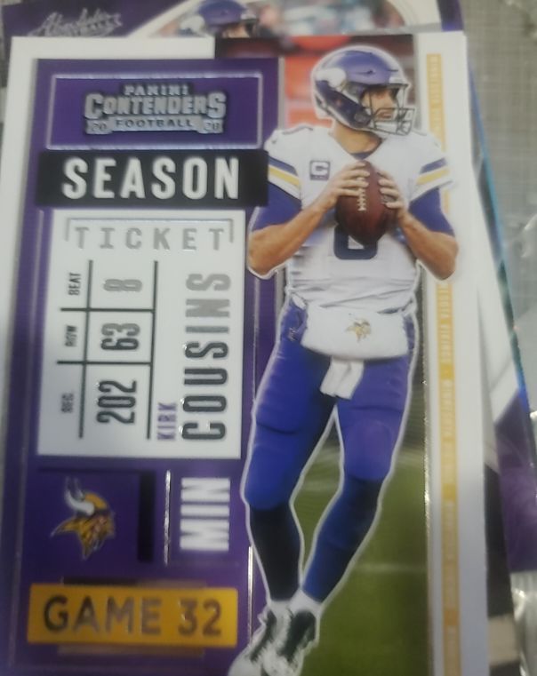 2020 Panini Contenders Season Ticket #44 Kirk Cousins — front