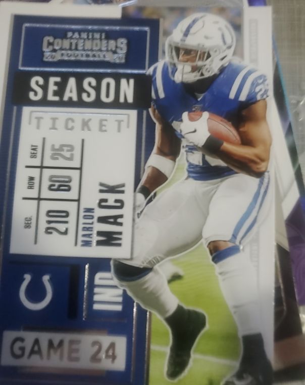 2020 Panini Contenders Football Season Ticket #60 Marlon Mack — front