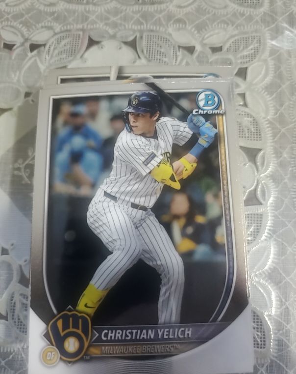 2025 Bowman Chrome #70 Christian Yelich Milwaukee Brewers — front