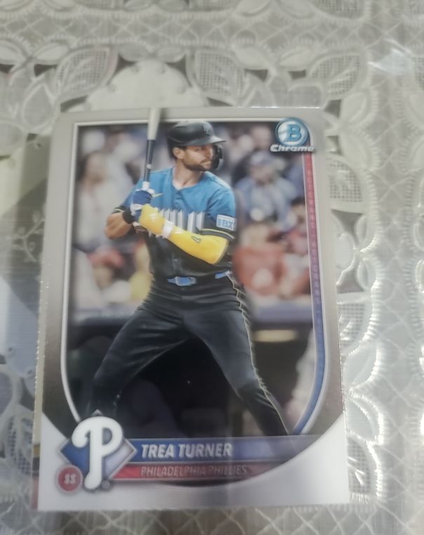 2025 Bowman Chrome #82 Trea Turner — front