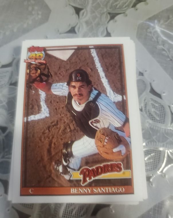 1991 Topps #760 Benny Santiago — front