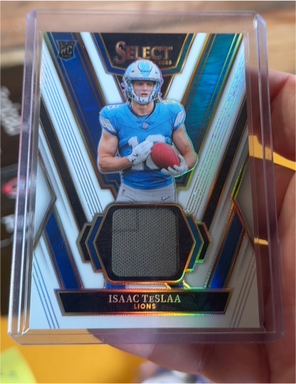 2025 Panini Select #RSW-ITA Isaac Teslaa Rookie Swatches — front
