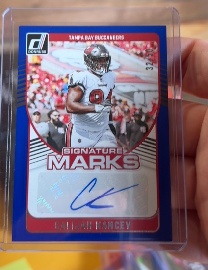 2024 Donruss Signature Marks #SMA-CKA Calijah Kancey — front