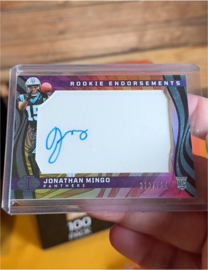 2023 Panini Illusions Rookie Endorsements #RE-JMO Jonathan Mingo — front