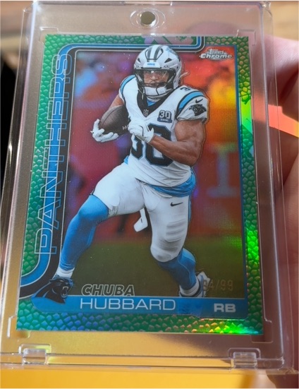 2025 Topps Chrome #42 Chuba Hubbard — front