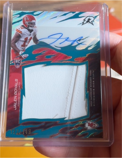2025 Topps Resurgence Rookie Relic Signature #RRS-JR Jalen Royals — front