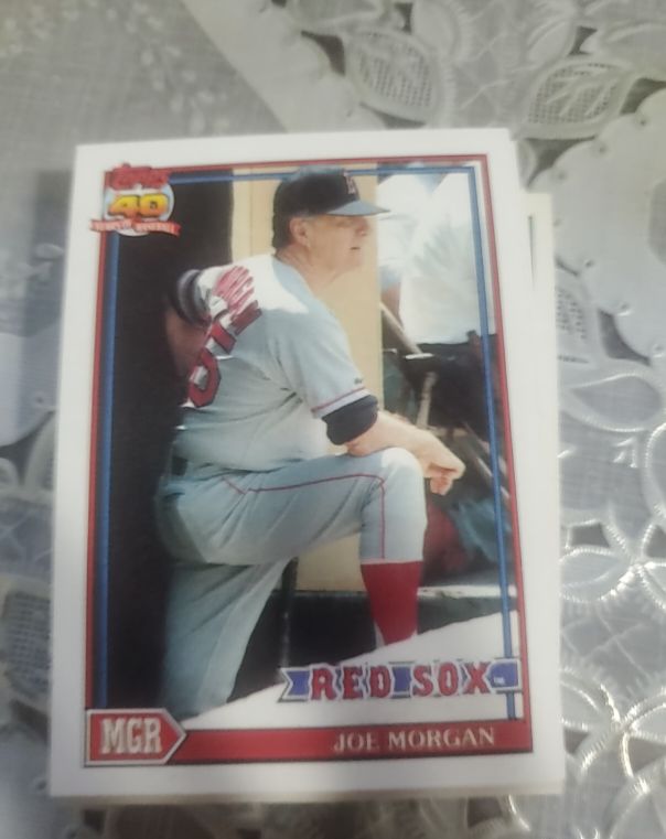 1991 Topps #21 Joe Morgan Boston Red Sox Manager — front