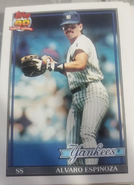 1991 Topps #28 Alvaro Espinoza — front