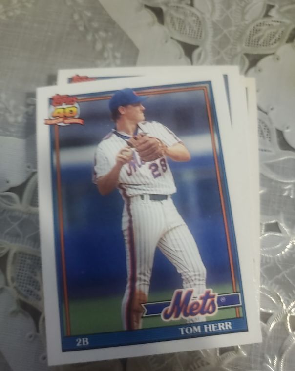 1991 Topps #64 Tom Herr New York Mets — front