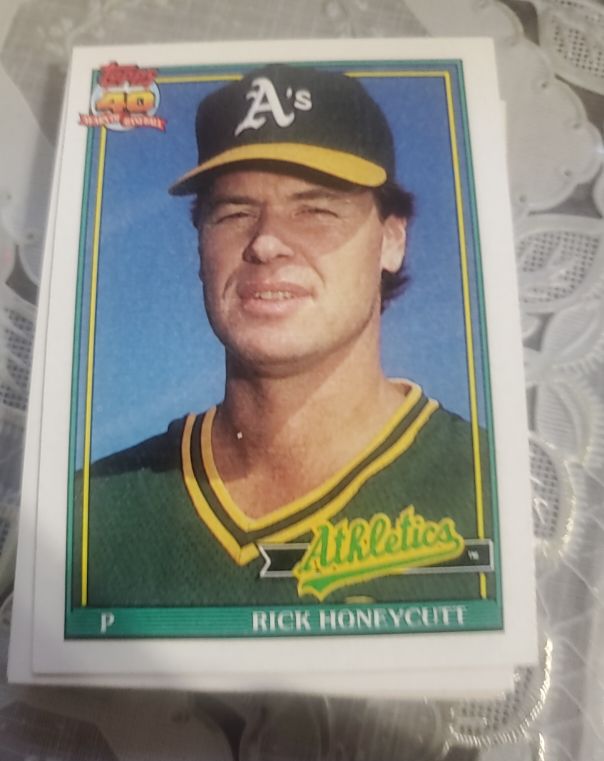 1991 Topps #67 Rick Honeycutt — front