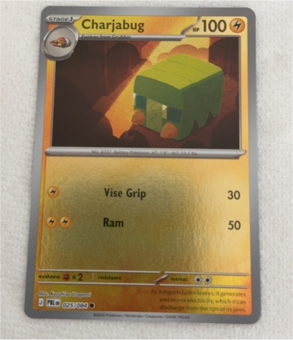 2026 Pokemon ME05: Pitch Black #025 Charjabug — front