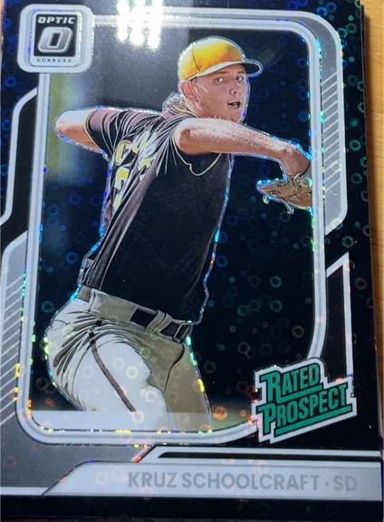 2026 Donruss Optic #179 Kruz Schoolcraft Rated Prospect — front