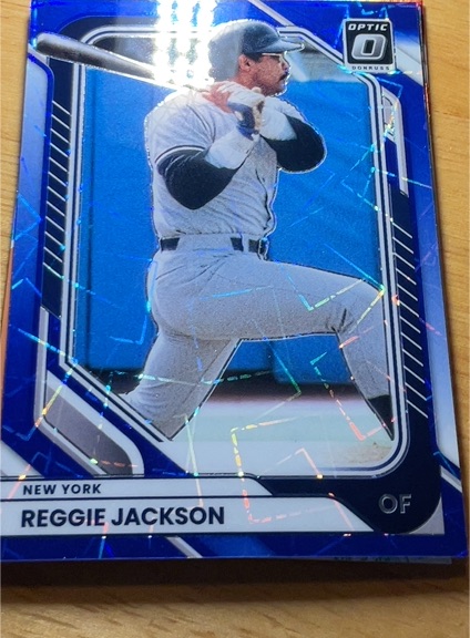 2026 Panini Donruss Optic #17 Reggie Jackson Blue Velocity — front