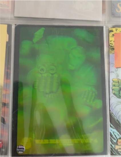 1993 Skybox Marvel Universe Hologram #H-1 Green Variant — front