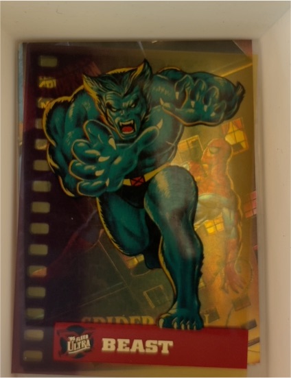 1995 Fleer Ultra X-Men #1 Beast Suspended Animation — front