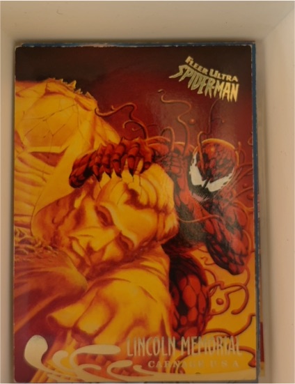 1995 Fleer Ultra Spider-Man #137 Carnage Lincoln Memorial — front