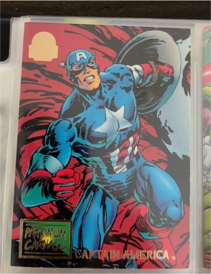 1994 Fleer Marvel Universe Maximum Carnage #19 Captain America — front