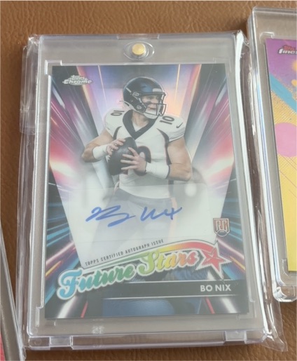 2024 Topps Chrome Future Stars Autographs #FSA-BN Bo Nix — front