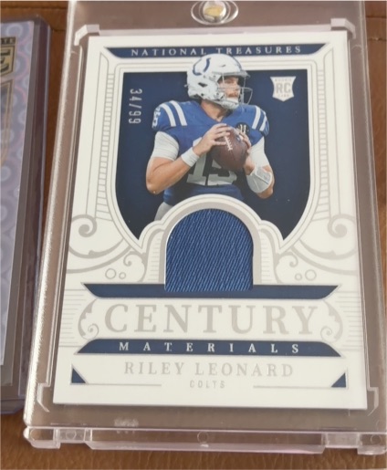 2025 Panini National Treasures Century Materials #CM-RLD Riley Leonard — front
